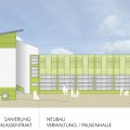 Entwurf Grundschule Ledererstraße, Ansicht von Nord-Osten